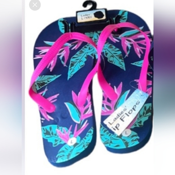 CUTE OLD NAVY Sandals Tropical NEW Flip Flop Shoes Size 10 M Womens - Picture 4 of 5